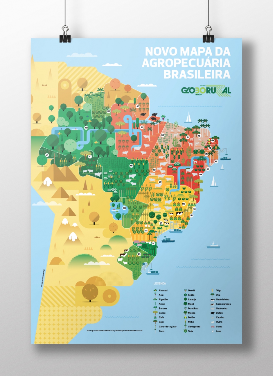 Norte Globo Rural Brazil Agriculture Map